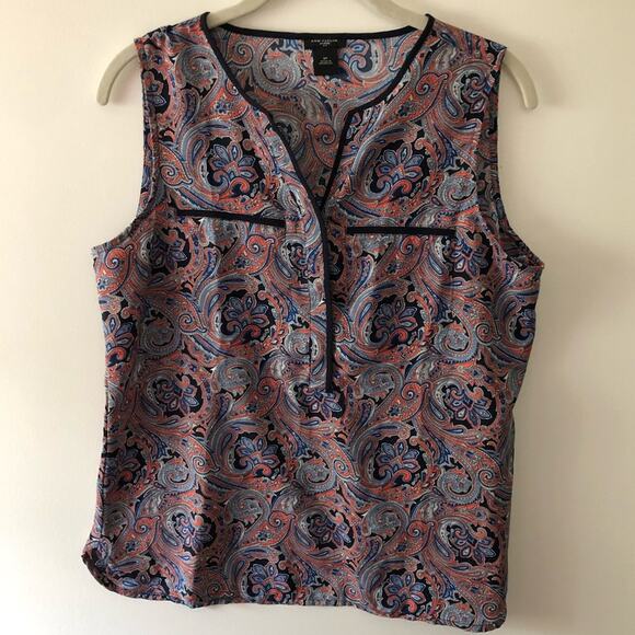 Ann Taylor Factory Tops - Ann Taylor Paisley Blouse